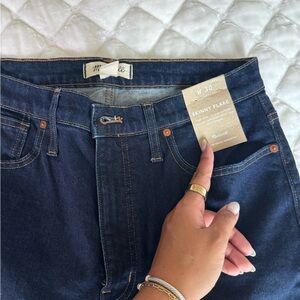 Madewell Women's Skinny Flare Jeans - Dark Blue